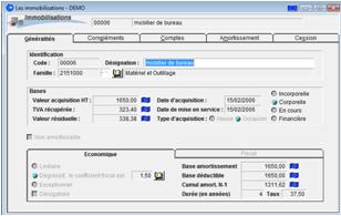 &eacute;cran du logiciel